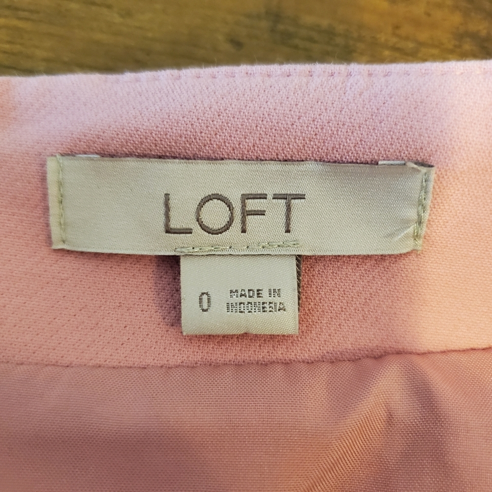 Loft Pink Zipper Detail Skirt - Picture 3 of 4